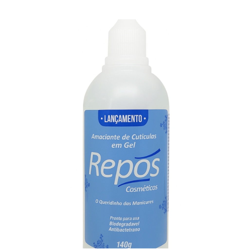 Amaciante de Cutículas em Gel Repôs 140g, ideal para amolecer cutículas rapidamente durante procedimentos profissionais.