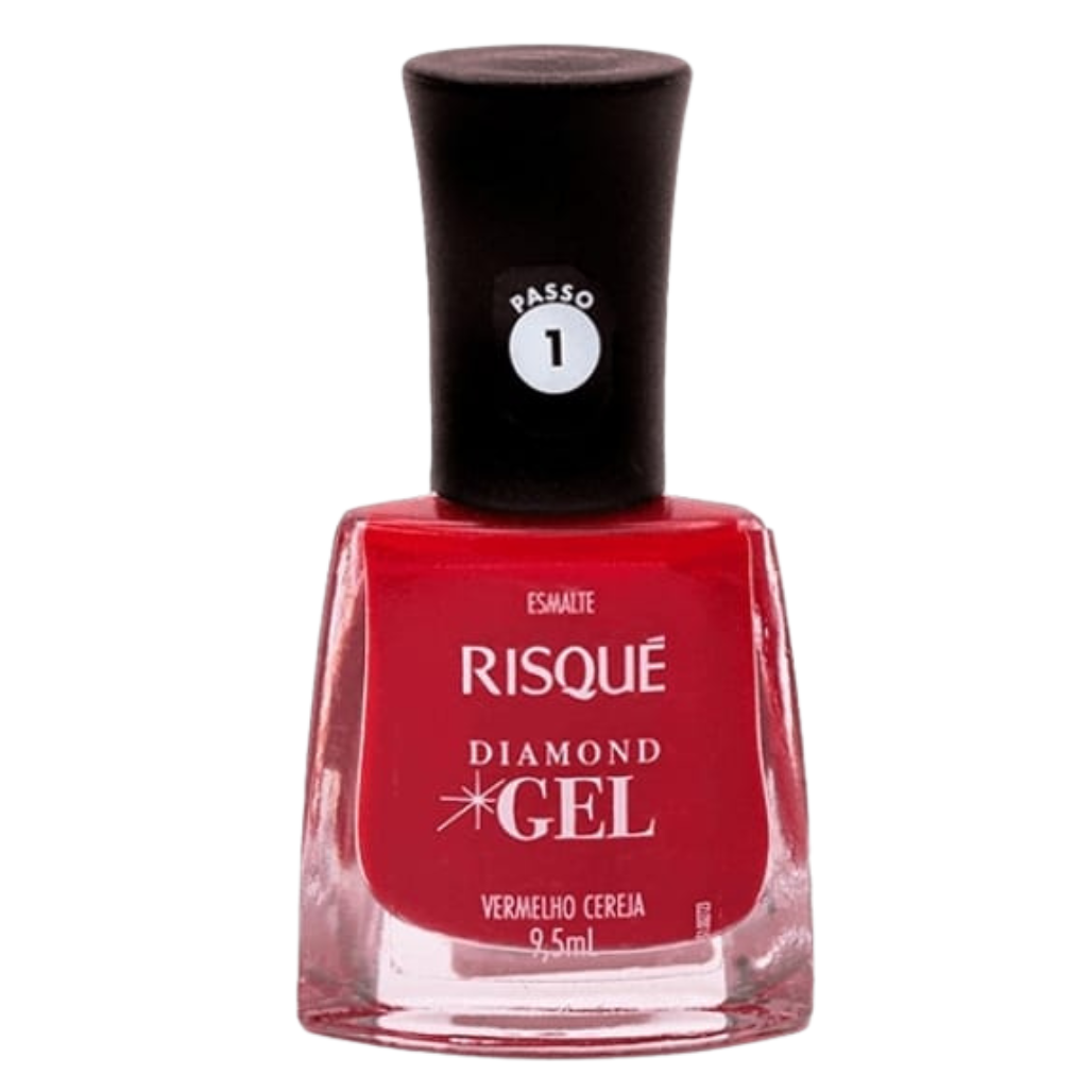 Esmalte Risque Efeito Gel Vermelho Cereja 9,5ml